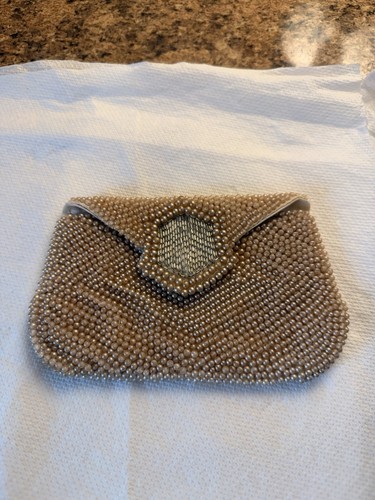 Women beige beaded clutch - women’s,