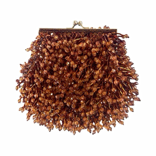 Vintage bronze beaded loop - vintage,