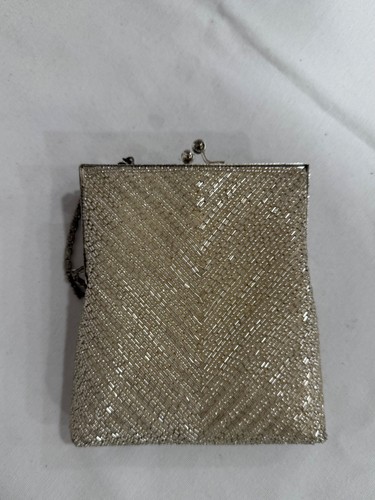 Vintage silver beaded - silver, evening