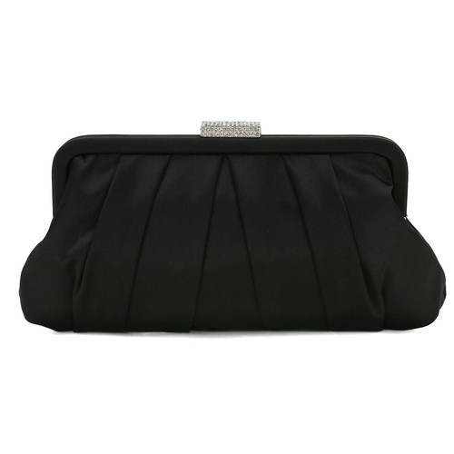 Classic pleated satin - classic, clutch