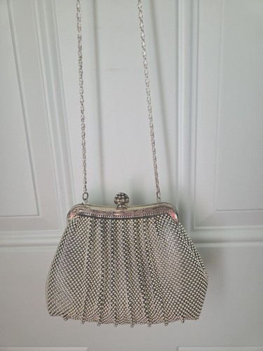 Vintage silver beaded evening - beaded,