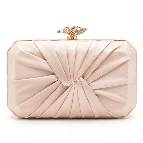 Pink silk satin clutch - clutch, bag
