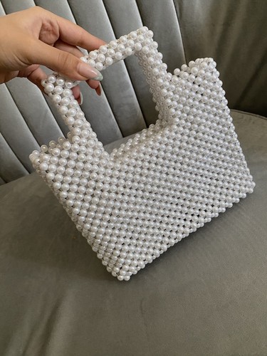 Handmade beaded wedding bag - beaded,