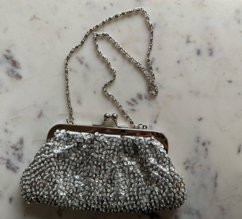 Silver rhinestone satin - silver,
