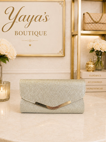 Gold woven metallic hard case - gold,